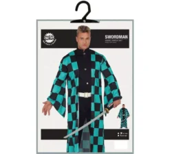Costume da spadaccino anime Demon Slayer per uomo