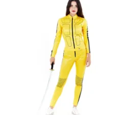 Costume da spadaccino Avenger giallo per donna