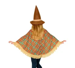 Costume da Spaventapasseri o Poncho con Cappello per bambini