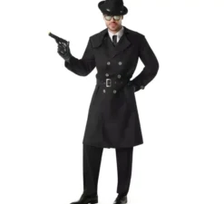 Costume da spia nera per uomo