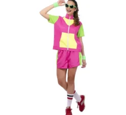 Costume da sportivo anni '80 con giacca per donna