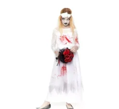 Costume da sposa cadavere insanguinata per bambina