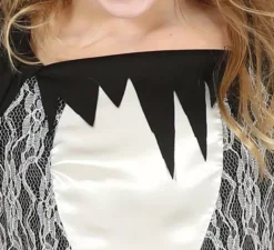 Costume da sposa fantasma in bianco e nero per ragazza