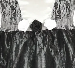 Costume da sposa fantasma in bianco e nero per ragazza