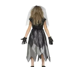 Costume da sposa fantasma in bianco e nero per ragazza