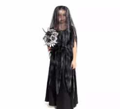 Costume da sposa gotica con velo per ragazze