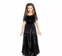 Costume da sposa gotica con velo per ragazze