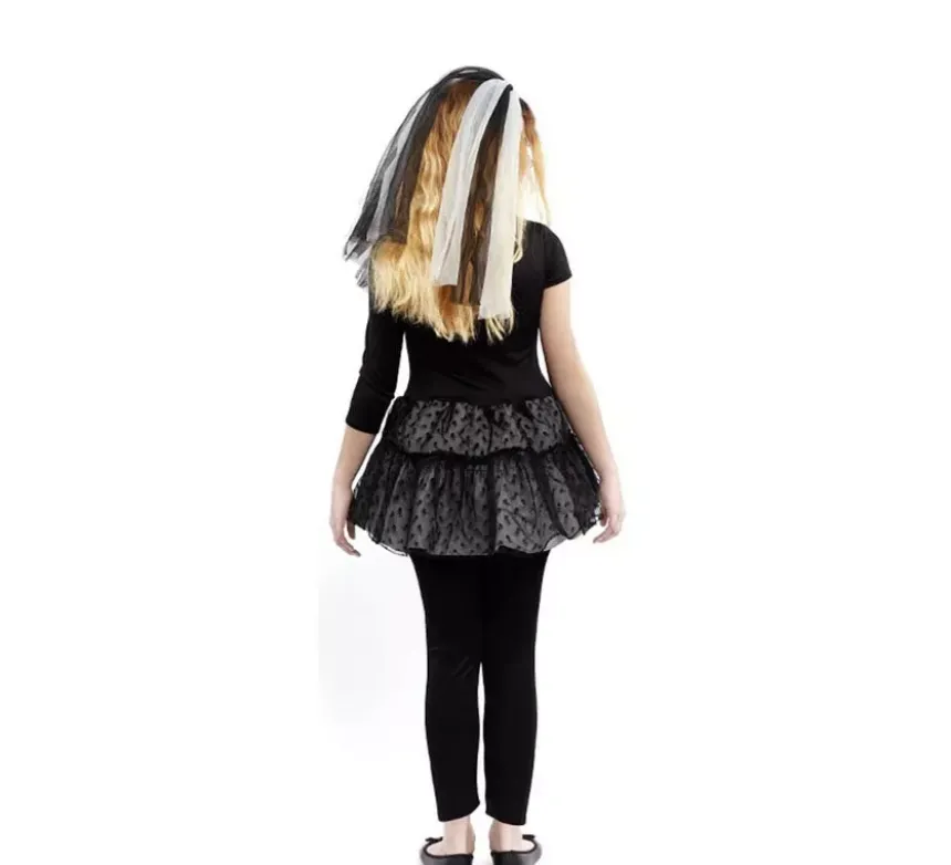 Costume da sposa scheletro per bambina