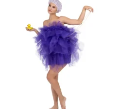 Costume da spugna da bagno viola per adulto