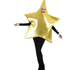 Costume da stella di Natale in oro per adulti