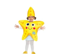 Costume da stella marina gialla per neonati e bambini