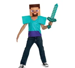 Costume da Steve Minecraft con maschera per bambino