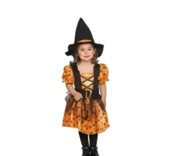 Costume da Strega arancione per bambina e bebé