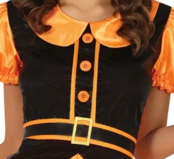 Costume da strega arancione per donna