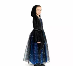 Costume da strega blu con stelle per bambine