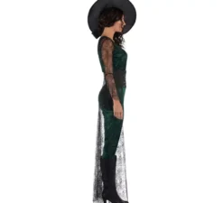Costume da strega della congrega verde per donna