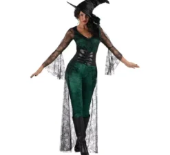 Costume da strega della congrega verde per donna
