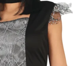 Costume da strega della ragnatela argentata per donna