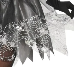 Costume da strega della ragnatela argentata per donna
