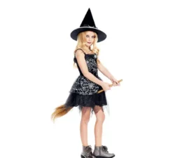 Costume da strega della ragnatela per bambina