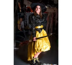 Costume da strega dorata per donna