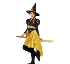 Costume da Strega d'Oro per bambina