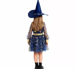 Costume da strega esoterica blu per ragazze