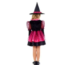 Costume da strega fucsia per bambina