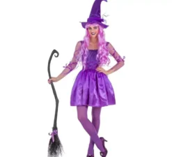 Costume da Strega lilla per donna