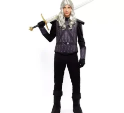 Costume da strega medievale oscura per uomo