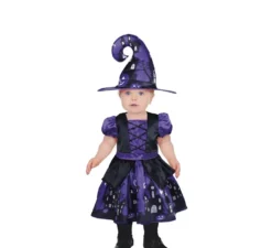 Costume da strega misteriosa viola per bambino
