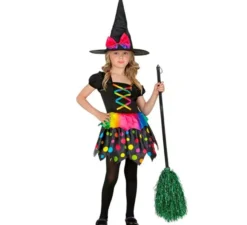 Costume da strega multicolore per bambine