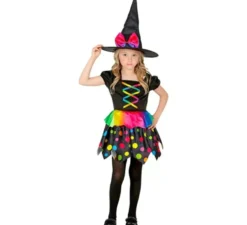 Costume da strega multicolore per bambine