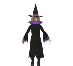 Costume da strega nero e lilla per bambina