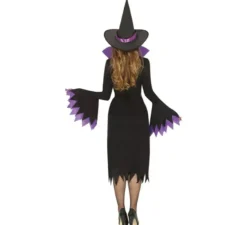 Costume da strega nero e lilla per donna