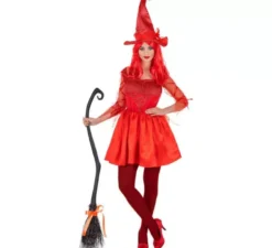 Costume da strega rossa per donna