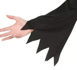 Costume da strega satanica nera con cappuccio per donna