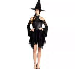 Costume da strega sexy in pizzo per donna