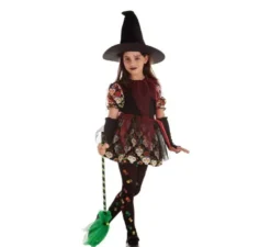 Costume da strega teschio floreale per ragazza