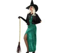 Costume da strega verde per donna
