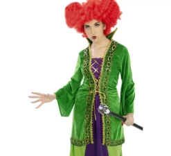 Costume da strega verde per donna