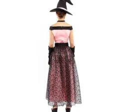 Costume da strega vintage rosa da donna