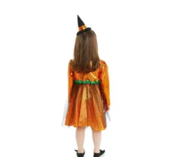 Costume da strega zucca per bambina e bambino