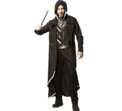 Costume da stregone nero per uomo