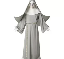 Costume da suora grigia per uomo