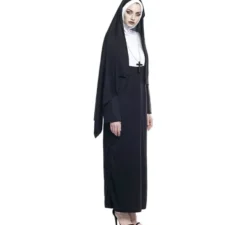 Costume da suora nera per donna