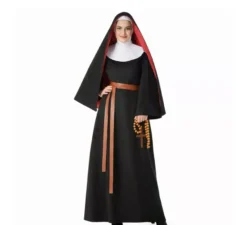 Costume da suora nera per donna
