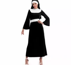 Costume da suora nero per donna