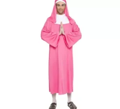 Costume da suora rosa per un uomo