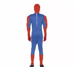 Costume da supereroe muscoloso adolescente che striscia sul muro